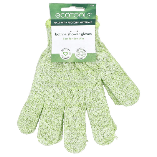 EcoTools, Bath + Shower Gloves, 1 Pair