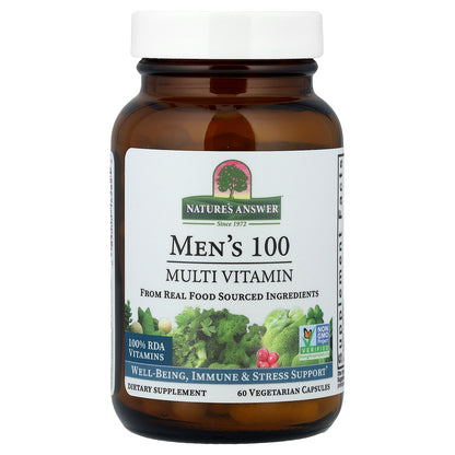 Nature's Answer, Men's 100, Multivitamin, 60 Vegetarian Capsules