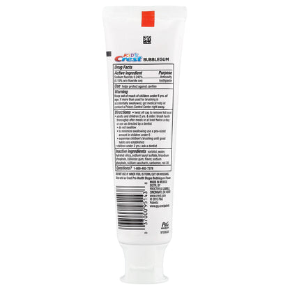 Crest, Kid's, Cavity Protection, Fluoride Anticavity Toothpaste, Bubble Gum, 4.2 oz (119 g)