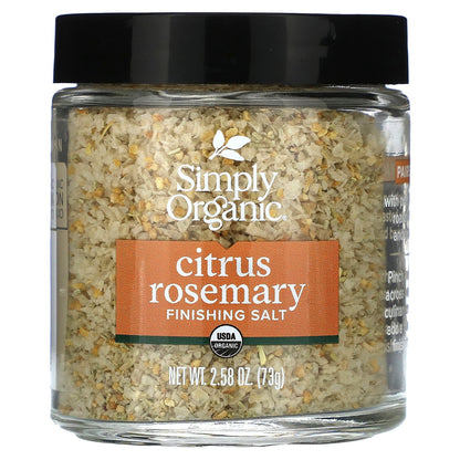 Simply Organic, Finishing Salt, Citrus Rosemary , 2.58 oz (73 g)