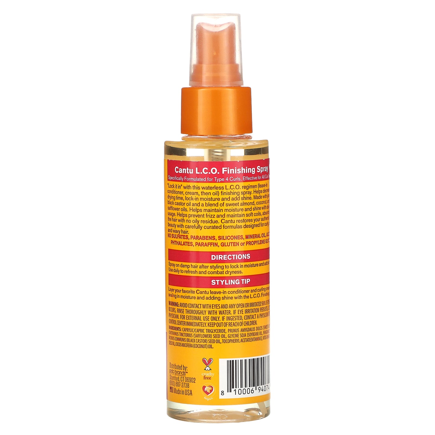 Cantu, Jamaican Black Castor Oil, L.C.O. Finishing Spray, 4 fl oz (118 ml)