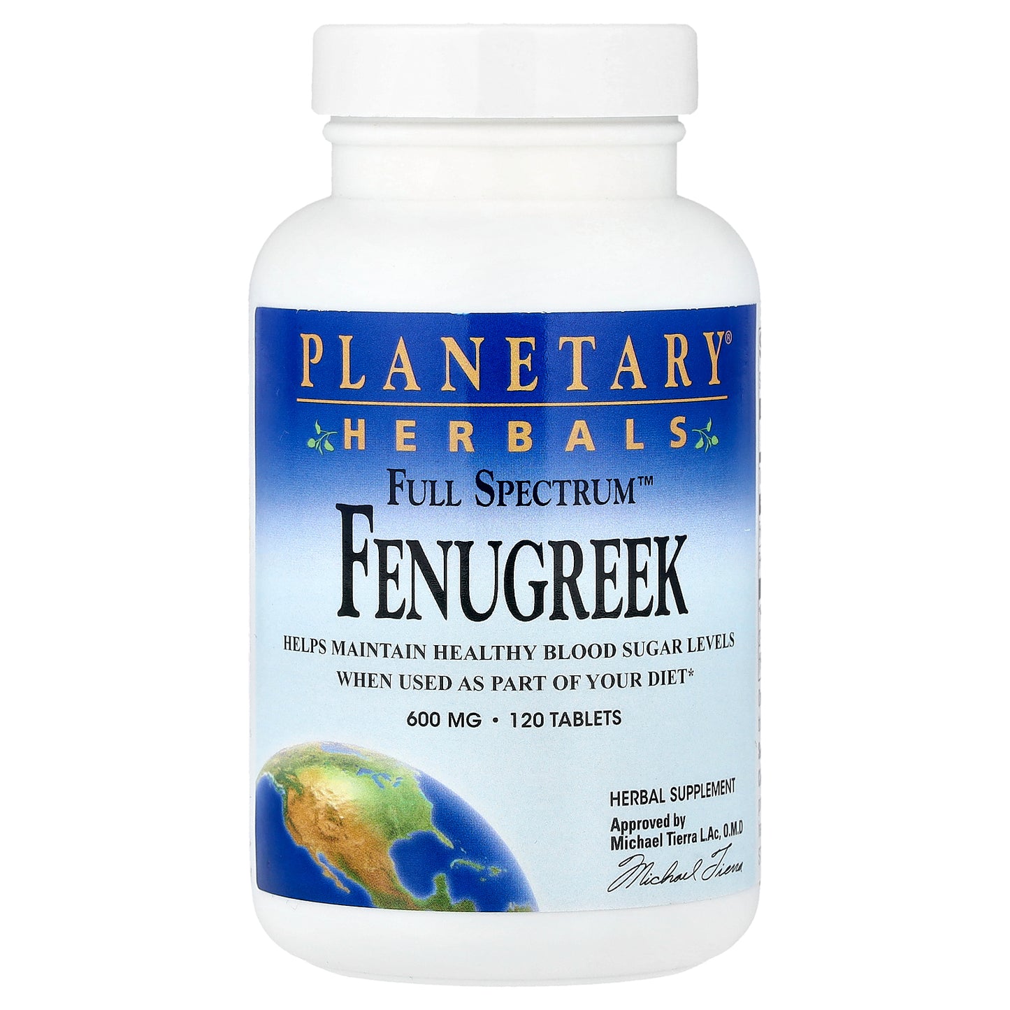 Planetary Herbals, Full Spectrum™, Fenugreek, 600 mg, 120 Tablets