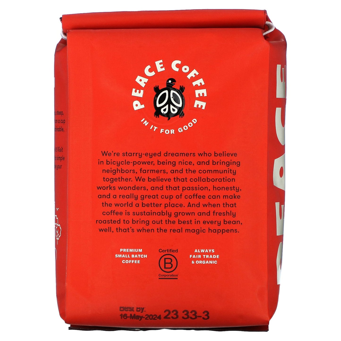 Peace Coffee, Organic Tree Hugger, Signature Blend, Ground, Dark Roast, 12 oz (340 g)