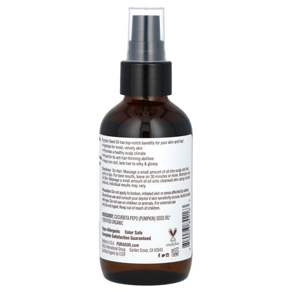 Pura D'or, Organic Pumpkin Seed Oil, 4 fl oz (118 ml)