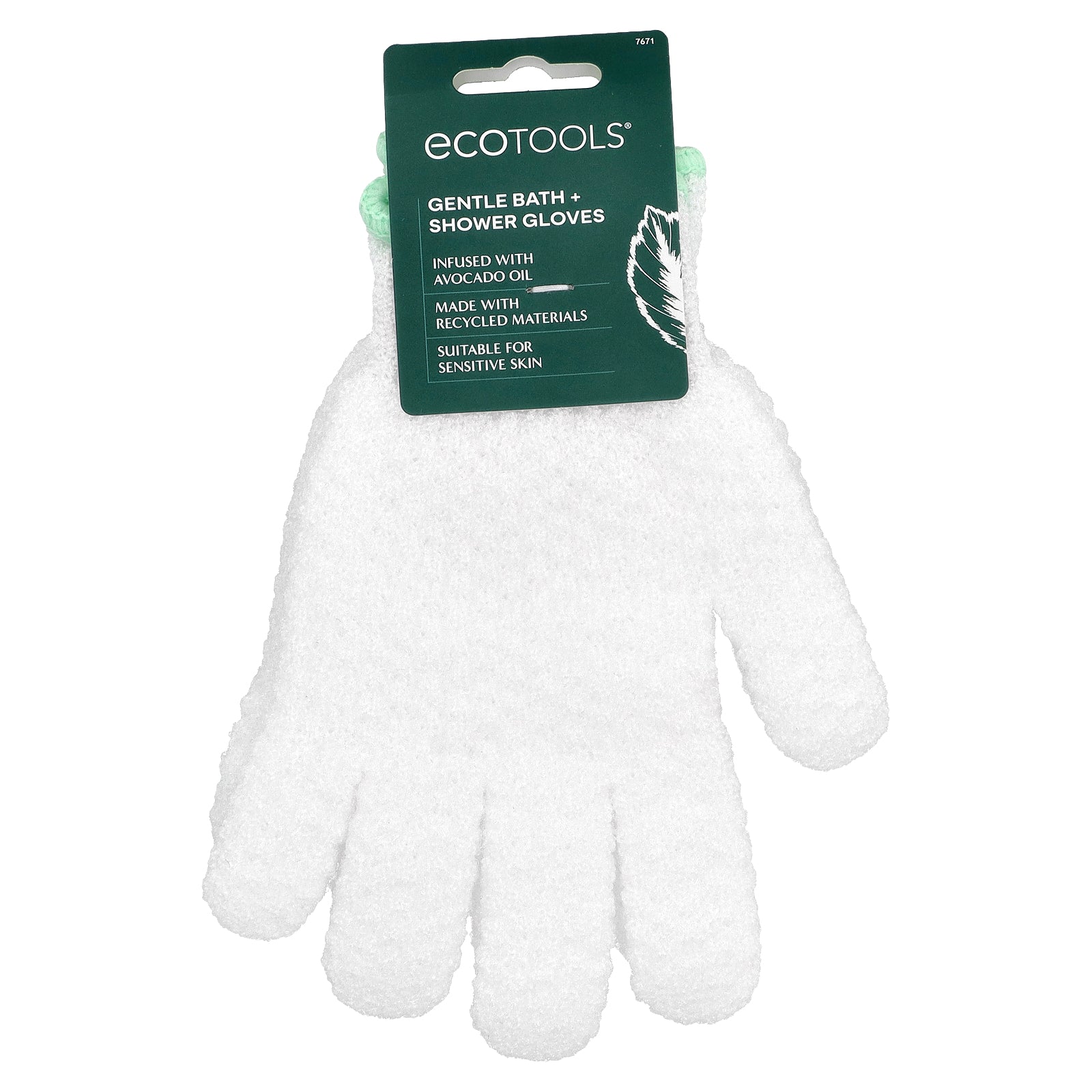 EcoTools, Gentle Bath + Shower Gloves, Infused with Avocado Oil , 1 Pair
