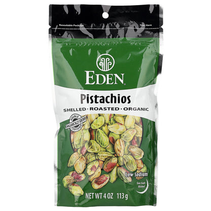Eden Foods, Organic Pistachios, Sea Salt Misted, 4 oz (113 g)