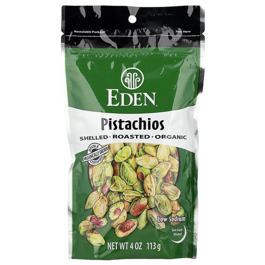 Eden Foods, Organic Pistachios, Sea Salt Misted, 4 oz (113 g)