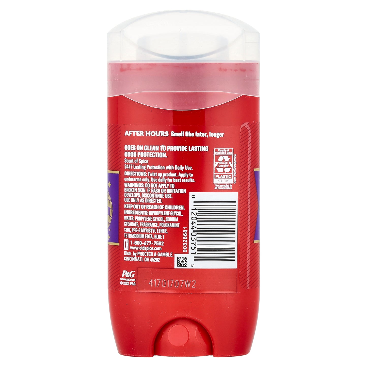 Old Spice, After Hours Deodorant, Spice, 3 oz (85 g)