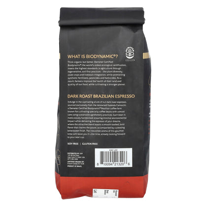 Dr. Mercola, Solspring®, Biodynamic®, Organic Brazilian Espresso, Whole Bean, Dark Roast, 12 oz (340 g)