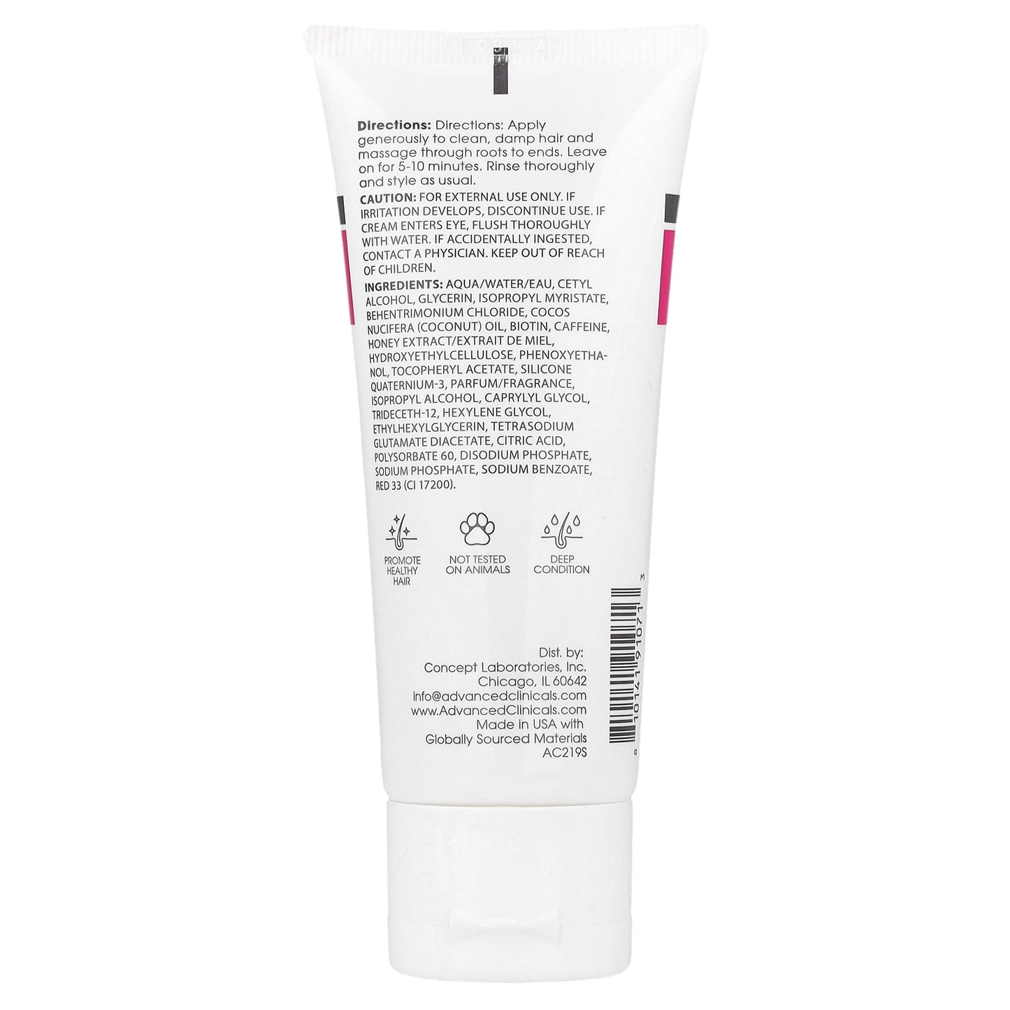 Advanced Clinicals, Biotin, Anti-Breakage Hair Mask , 2 fl oz (59 ml)