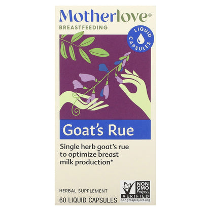 Motherlove, Breastfeeding, Goat's Rue, 60 Liquid Capsules (525 mg per Capsule)