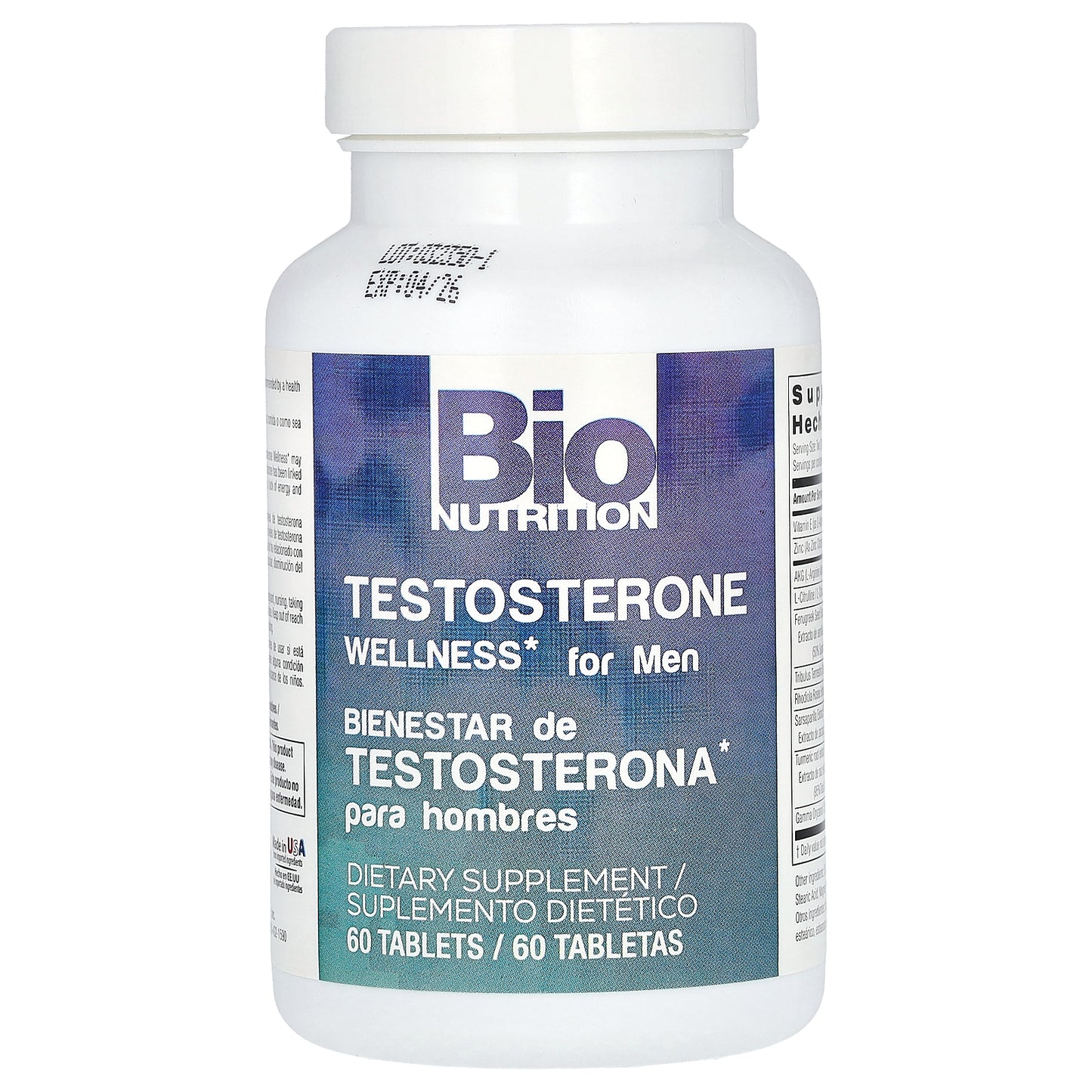 Bio Nutrition, Testosterone Wellness, For Men, 60 Tablets