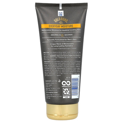 Gold Bond, Men's Essentials, Daily Body & Hand Cream, Normal To Dry Skin, 6.5 oz (184 g)