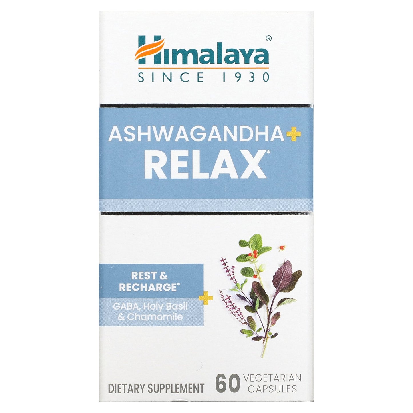 Himalaya, Ashwagandha + Relax, 60 Vegetarian Capsules