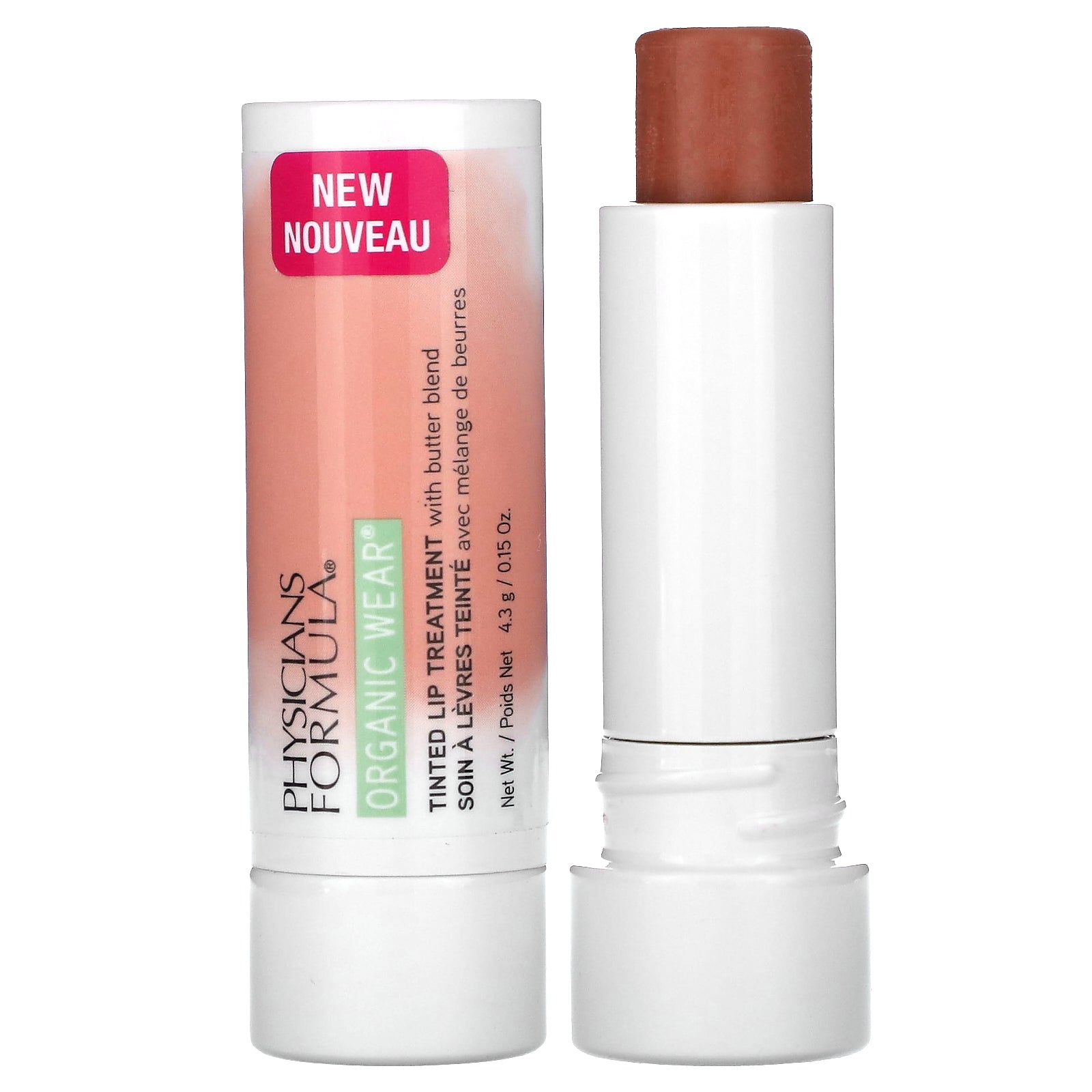 Physicians Formula, Organic Wear, Tinted Lip Treatment, Gingersnap, 0.15 oz (4.3 g)