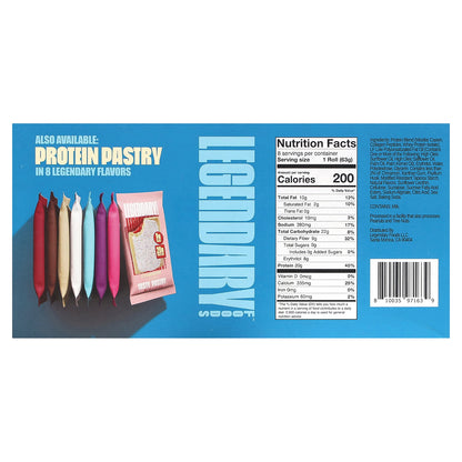 Legendary Foods, Protein Sweet Roll, Cinnamon, 8 Pack, 2.2 oz (63 g) Each