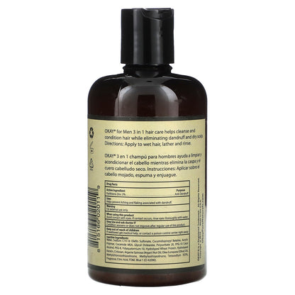 Okay Pure Naturals, Men Professional, 3-in-1 Men Shampoo Conditioner & Treatment, 8 oz (237 ml)