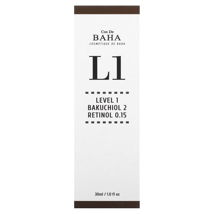 Cos De BAHA, L1, Bakuchiol 2 Retinol 0.15 Serum, 1 fl oz (30 ml)