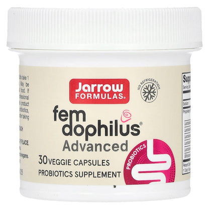 Jarrow Formulas, Vegan Fem Dophilus, Advanced, 10 Billion CFU (250 mg), 30 Veggies Capsules