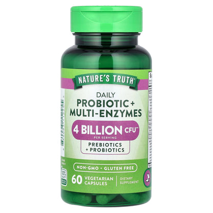 Nature's Truth, Daily Probiotic + Multi-Enzymes, 60 Vegetarian Capsules