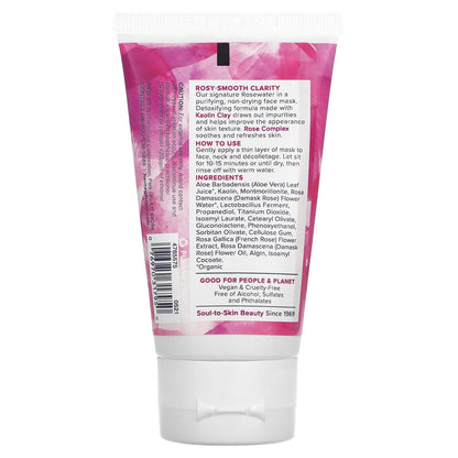 Heritage Store, Rosewater Clay Mask, Dry To Combination Skin, 2 oz (60 g)