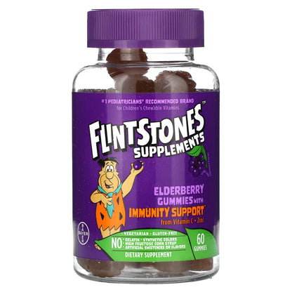 Flintstones, Elderberry Gummies with Immunity Support, 60 Gummies