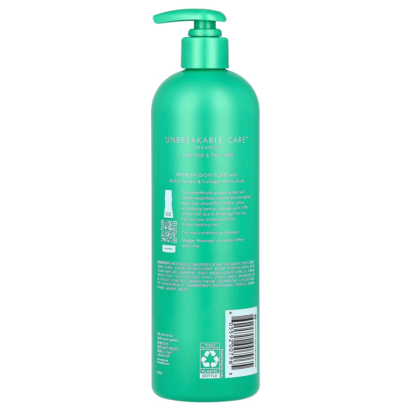 Nexxus, Unbreakable Care™, Anti-Breakage Shampoo, For Fine & Thin Hair, 16.5 fl oz (488 ml)