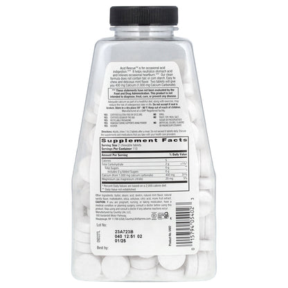 Country Life, Acid Rescue, Calcium Carbonate, Mint, 220 Chewable Tablets