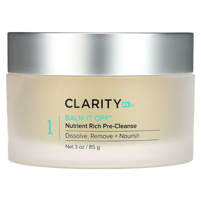 ClarityRx, Balm It Off, Nutrient Rich Pre-Cleanse, 3 oz (85 g)