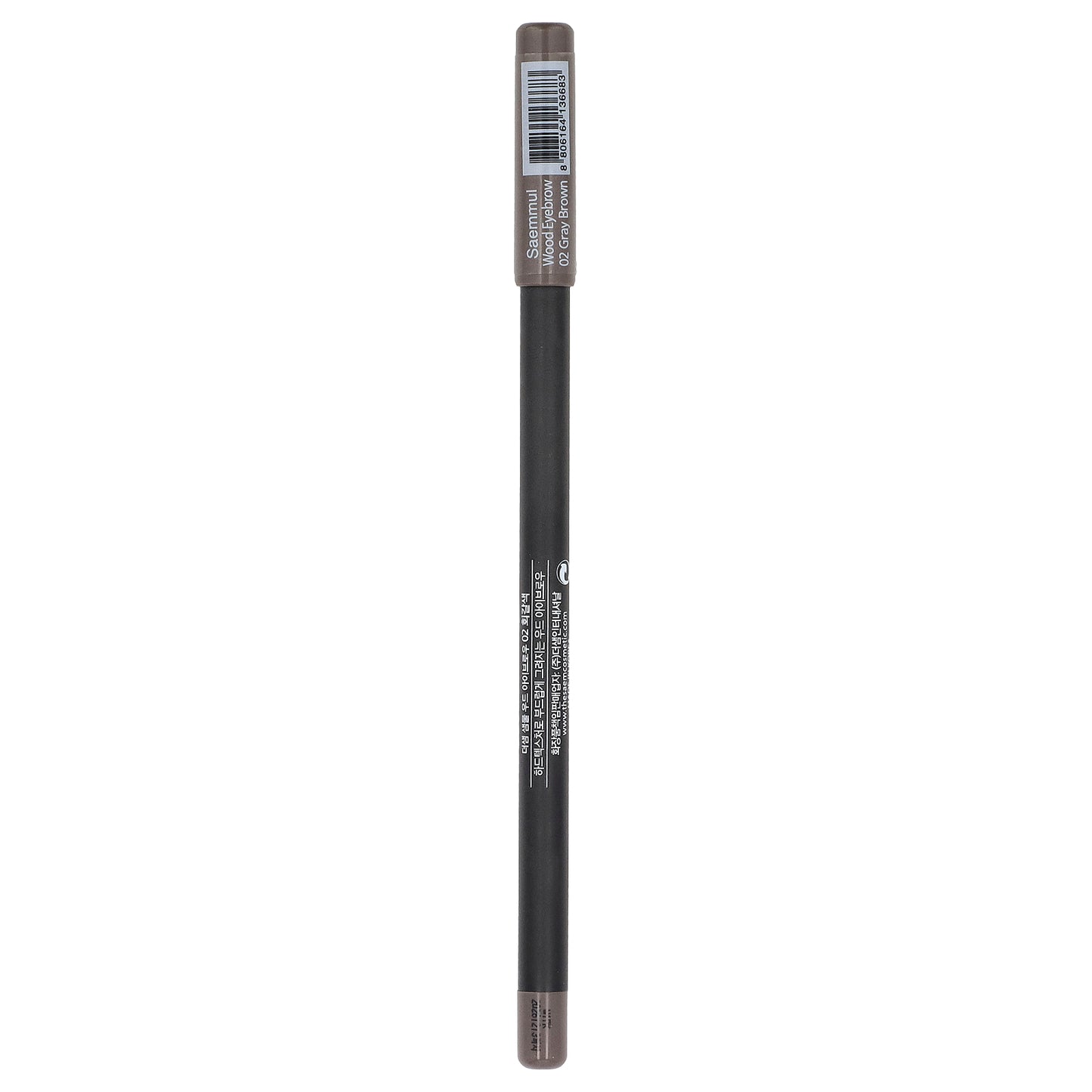 The Saem, Saemmul, Wood Eyebrow Pencil, 02 Gray Brown, 0.06 oz