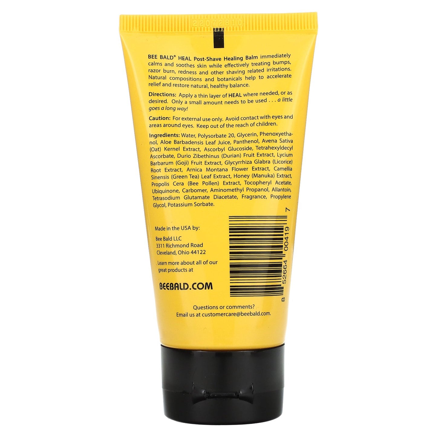 Bee Bald, Heal Head & Face, Post-Shave Healing Balm, 2 fl oz (59 ml)