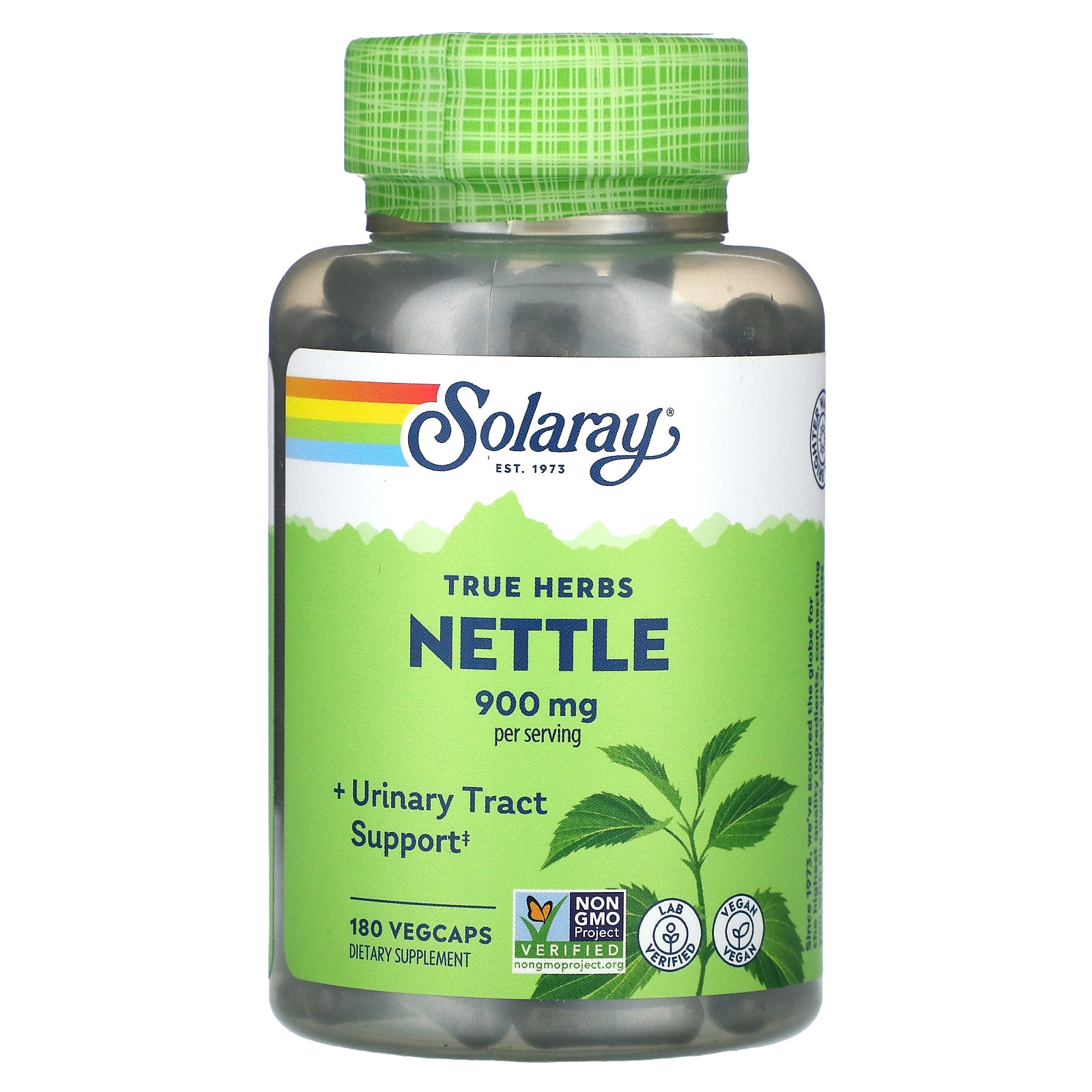 Solaray, True Herbs, Nettle, 180 VegCaps (450 mg per Capsule)