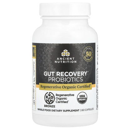 Ancient Nutrition, Gut Recovery Probiotics, 60 Capsules