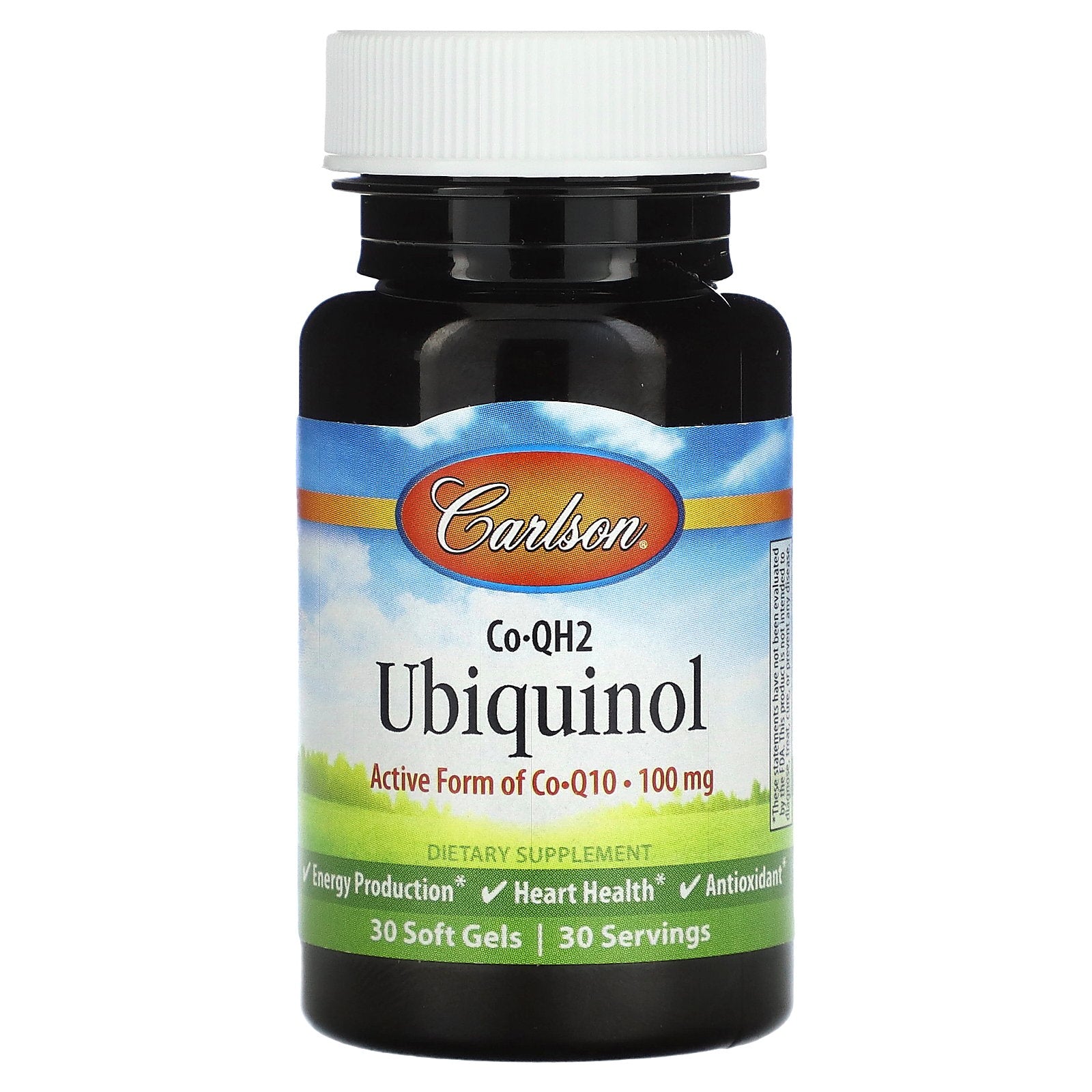 Carlson, CoQH2 Ubiquinol, 100 mg, 30 Soft Gels