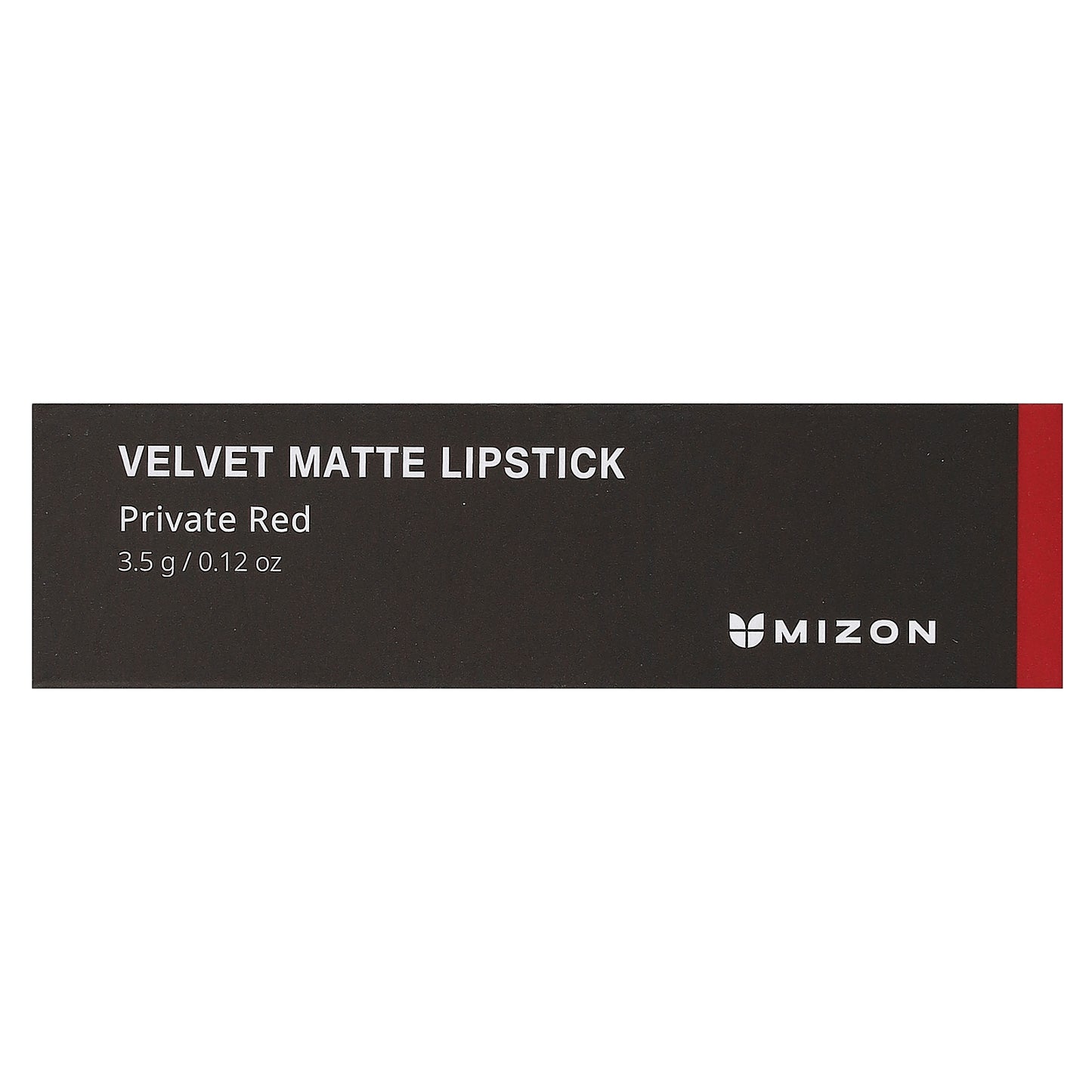 Mizon, Velvet Matte Lipstick, Private Red, 0.12 oz (3.5 g)