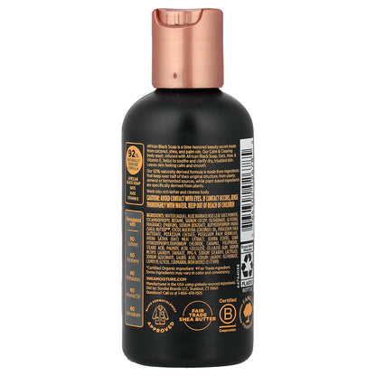 SheaMoisture, Calm & Clearing Body Wash, African Black Soap, 3 fl oz (89 ml)