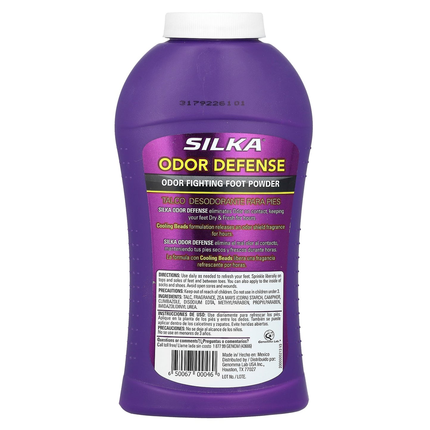 Silka, Odor Defense, Odor Fighting Foot Powder, 6 oz (170 g)