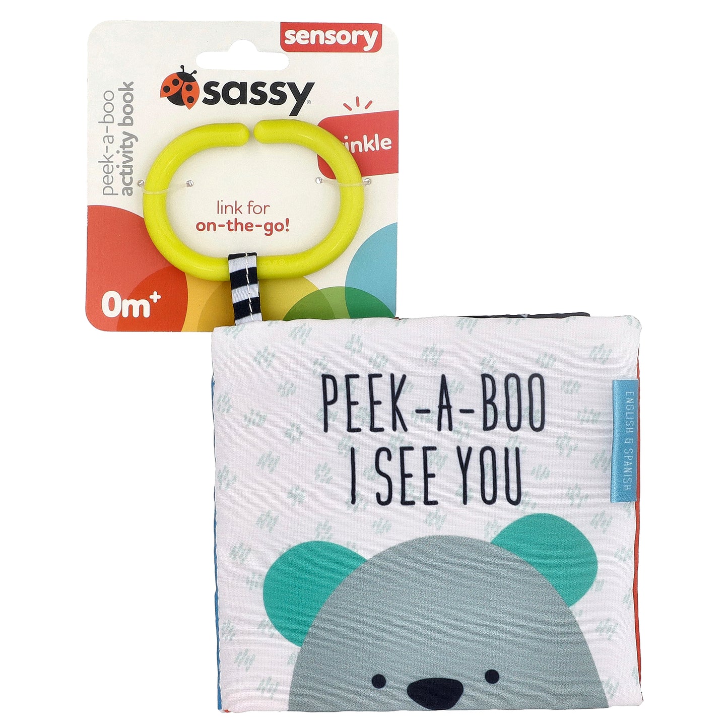Sassy, Peek-A-Boo Activity Book, 0+ Months, 1 Count