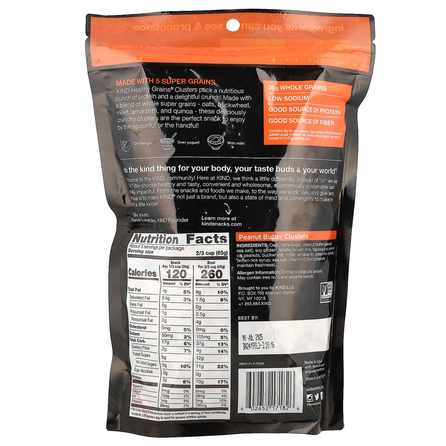 KIND Bars, Healthy Grains®, Granola Clusters, Peanut Butter, 11 oz (312 g)