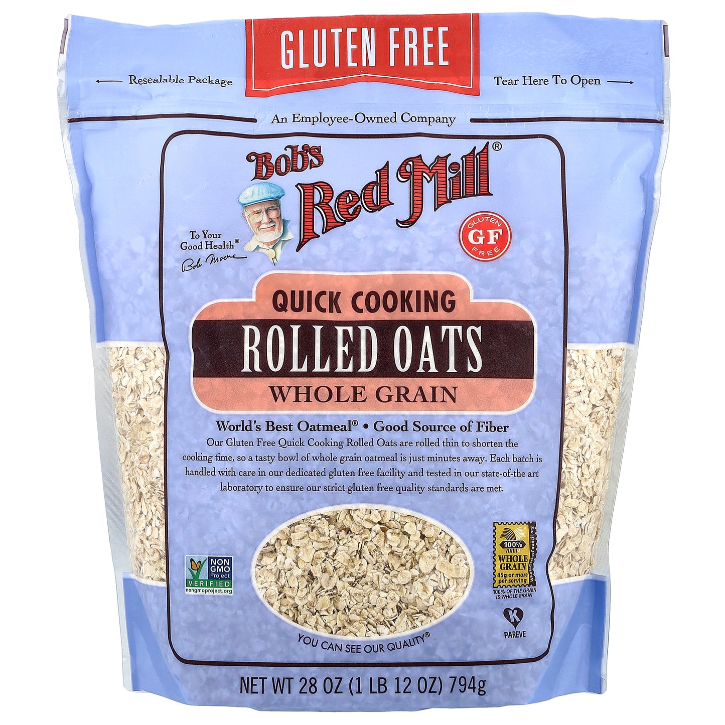 Bob's Red Mill, Quick Cooking Rolled Oats, Whole Grain, 28 oz (794 g)