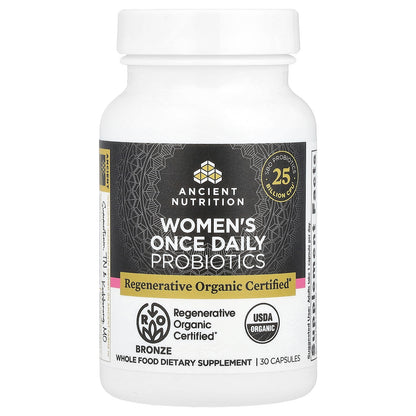 Ancient Nutrition, Women's Once Daily Probiotics, 30 Capsules