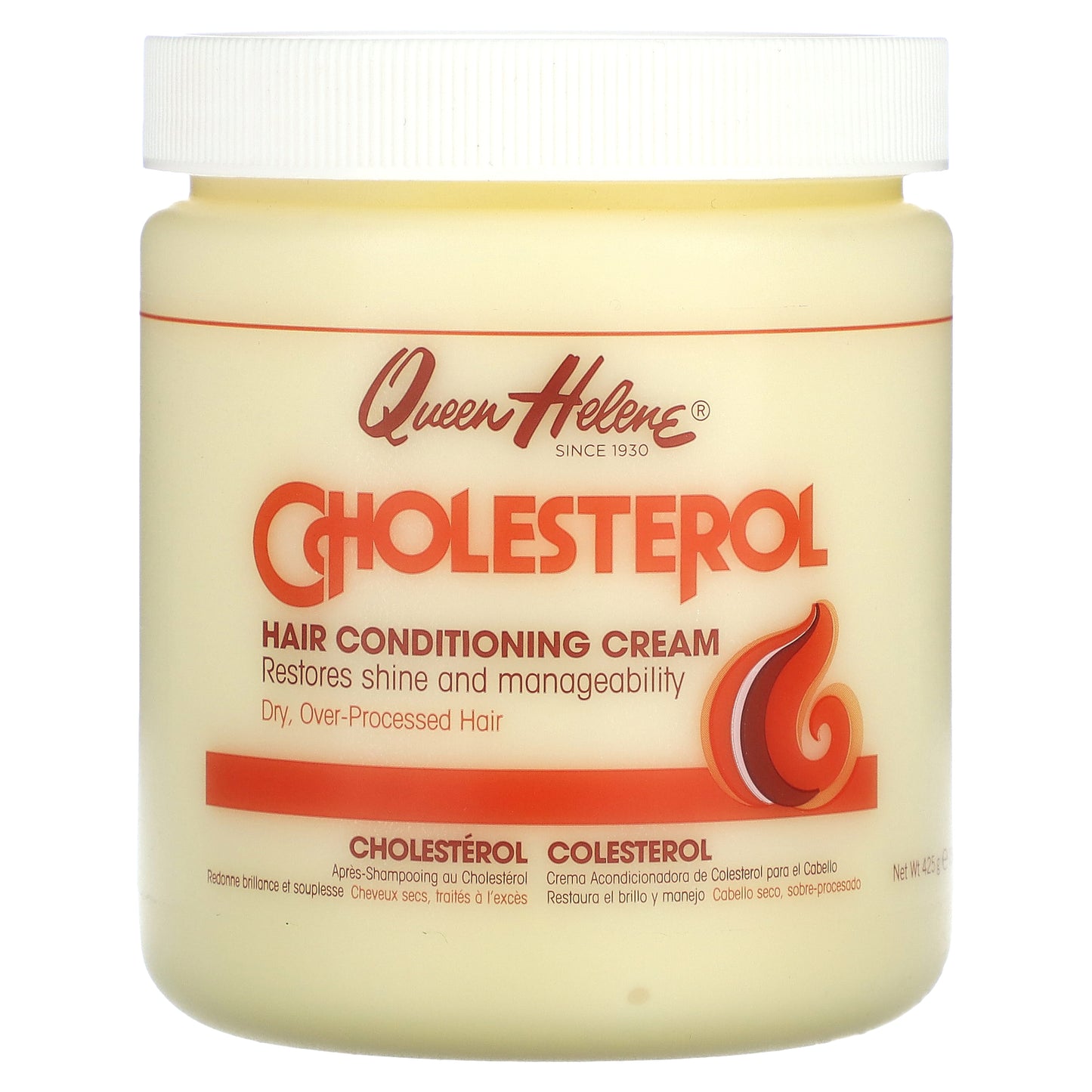 Queen Helene, Cholesterol, Hair Conditioning Cream, Dry, Over Processed Hair, 15 oz (425 g)