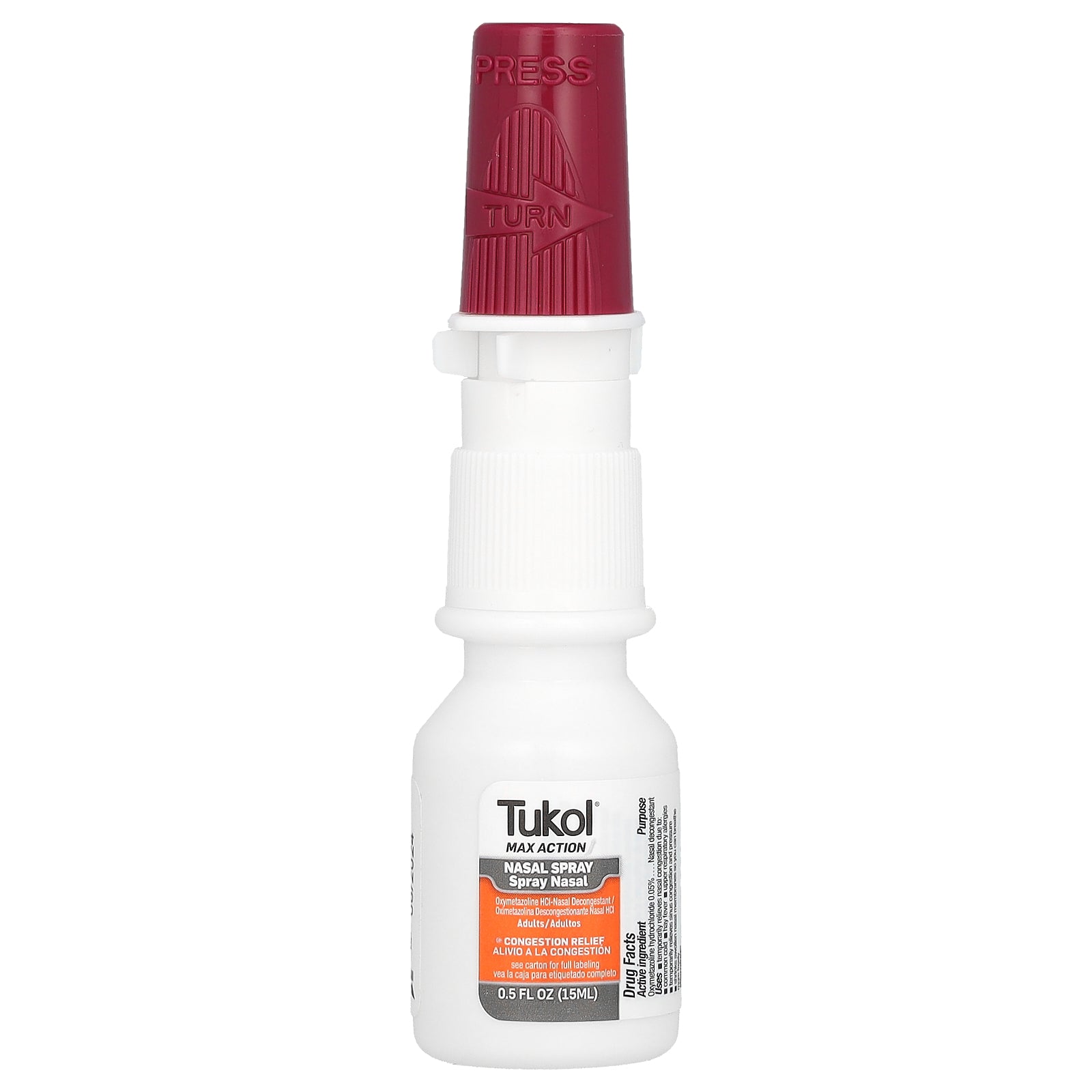 Tukol, Max Action, Nasal Spray, Adults, 0.5 fl oz (15 ml)