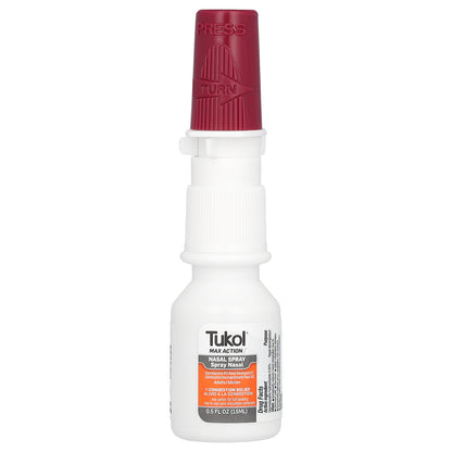 Tukol, Max Action, Nasal Spray, Adults, 0.5 fl oz (15 ml)