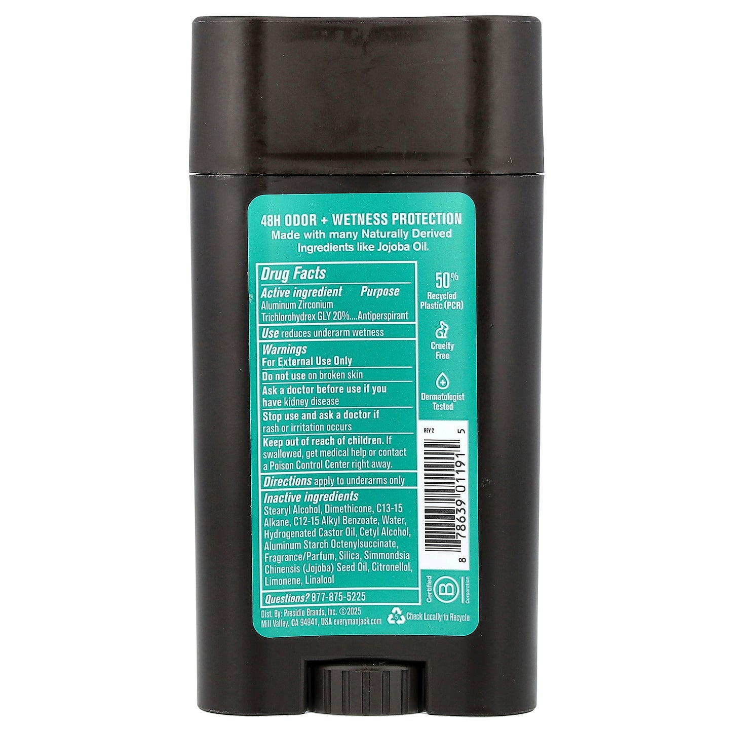 Every Man Jack, Antiperspirant + Deodorant, Sea Salt + Citrus, 2.6 oz (73 g)