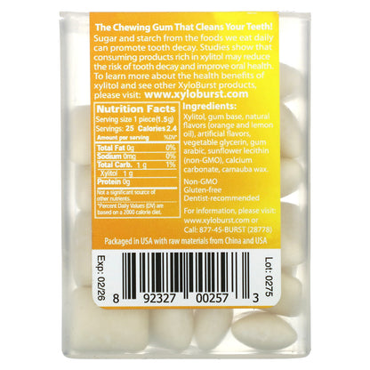 Xyloburst, Xylitol Gum, Fresh Fruit, 25 Pieces