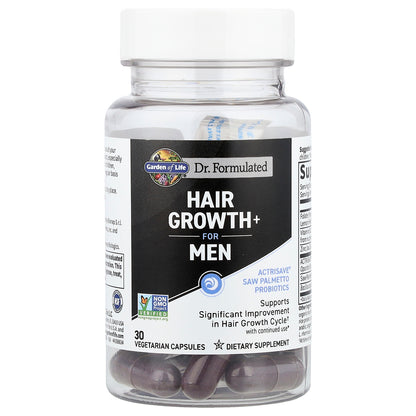 Garden of Life, Hair Growth+ for Men, 30 Vegetarian Capsules