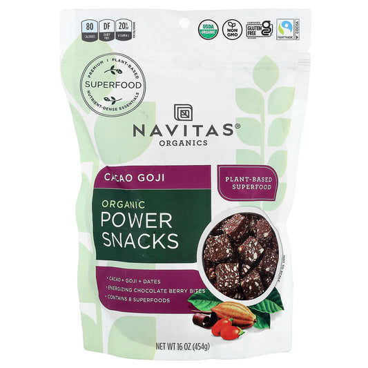 Navitas Organics, Organic Power Snacks, Cacao Goji, 16 oz (454 g)