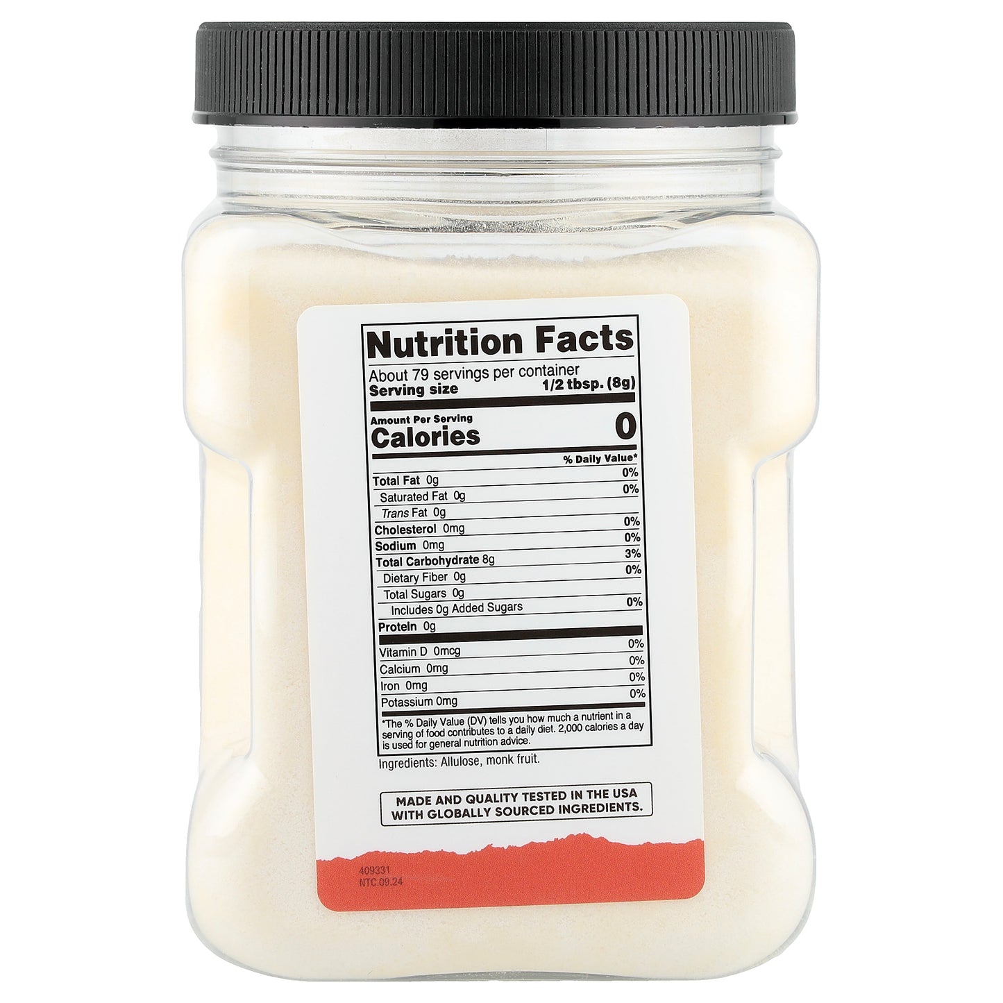 Nutricost, Pantry, Monk Fruit With Allulose, 22.7 oz (635 g)