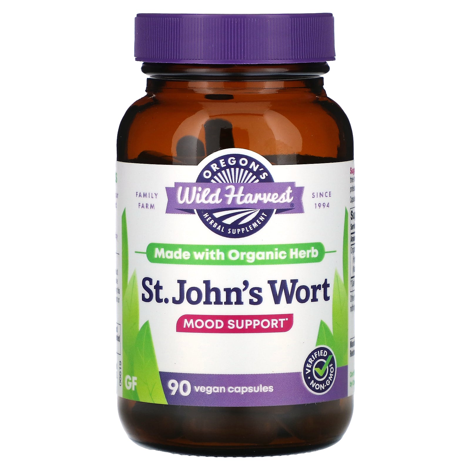 Oregon's Wild Harvest, St. John's Wort, 90 Vegan Capsules